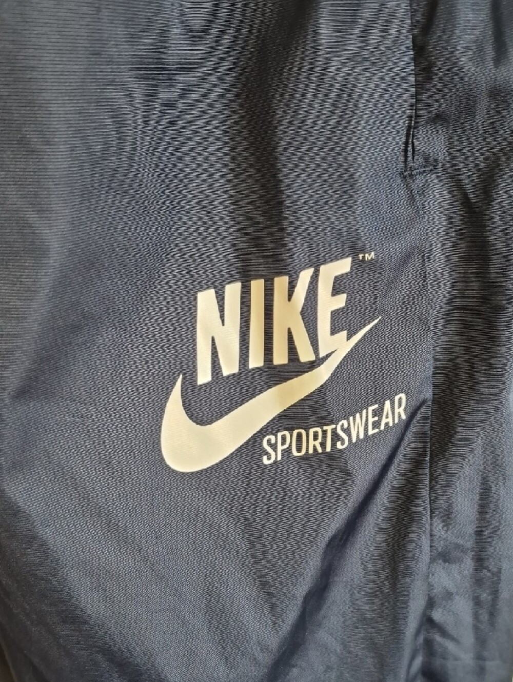 Nike Navy/Black Sportswear Joggers with White Logo - Picture 3 of 5
